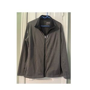 Reebok Women's Dark Gray Zip-Front Track Jacket